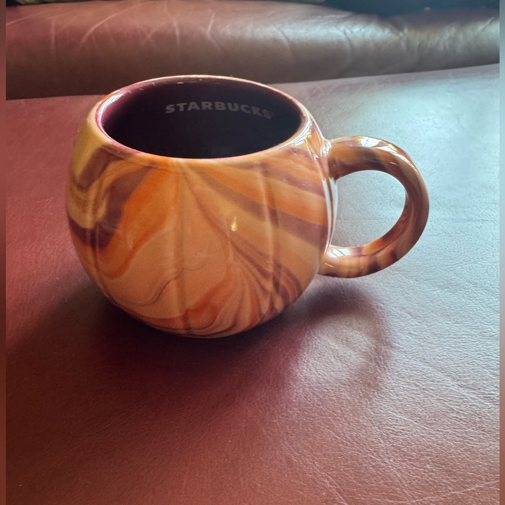 Starbucks Marbled Ceramic Mug in Brown & Cream Swirl
